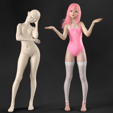 Hiroki Hibari Anime Character Morph For G8 and 8.1 Female 