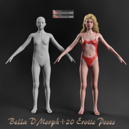 Bella D Morph for Genesis 9 +20 Erotic Poses