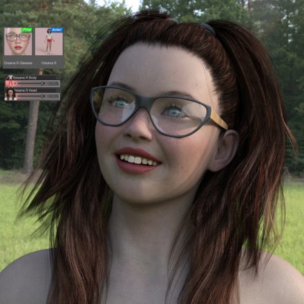 Oksana R Morph With Glasses for Genesis 8 Female