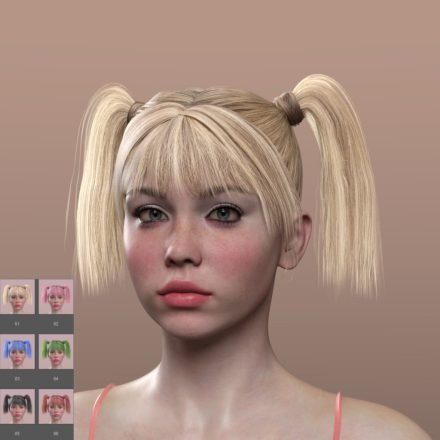 HX Dorina Hair for Genesis 8 and Genesis 9