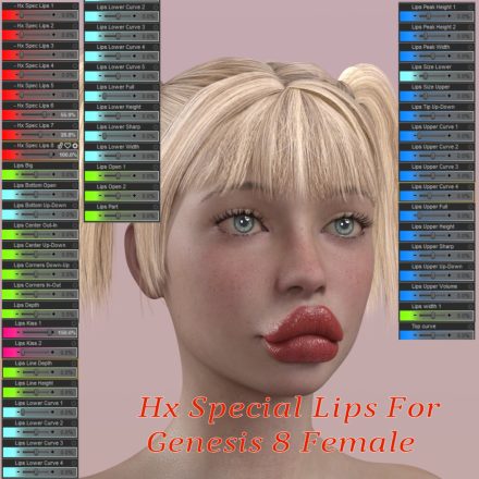 HX Spec Lips Morphs for Genesis 8 Female